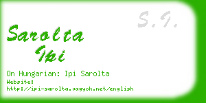 sarolta ipi business card